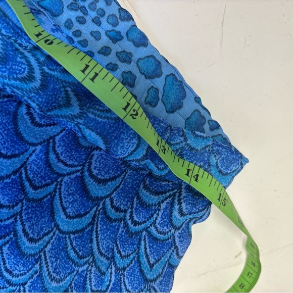 Blue Chiffon Print 2 Piece Set SKU 6002 - Picture 10 of 17